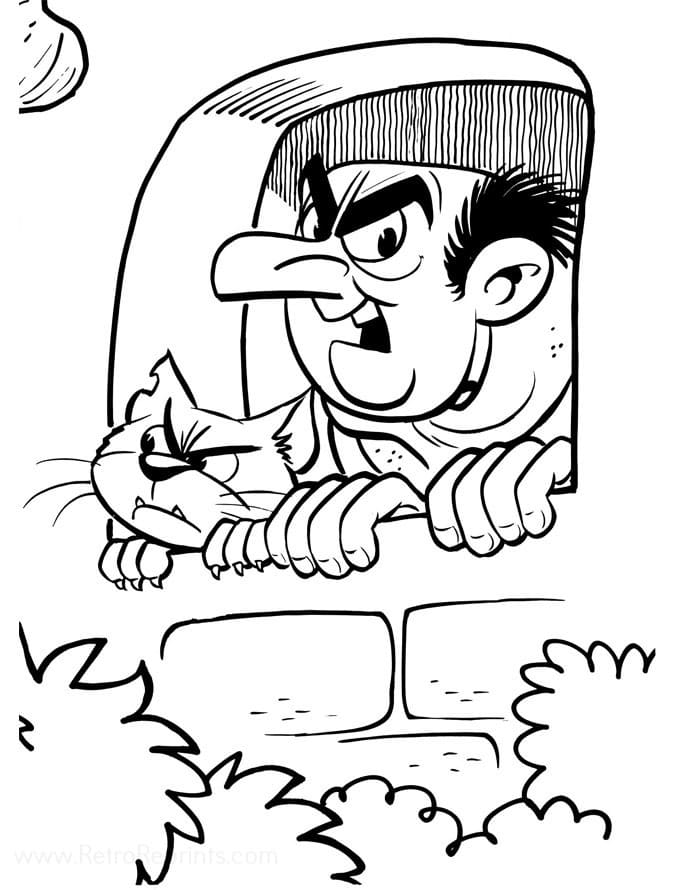 Çizmek Gargamel basit Boyama Sayfası