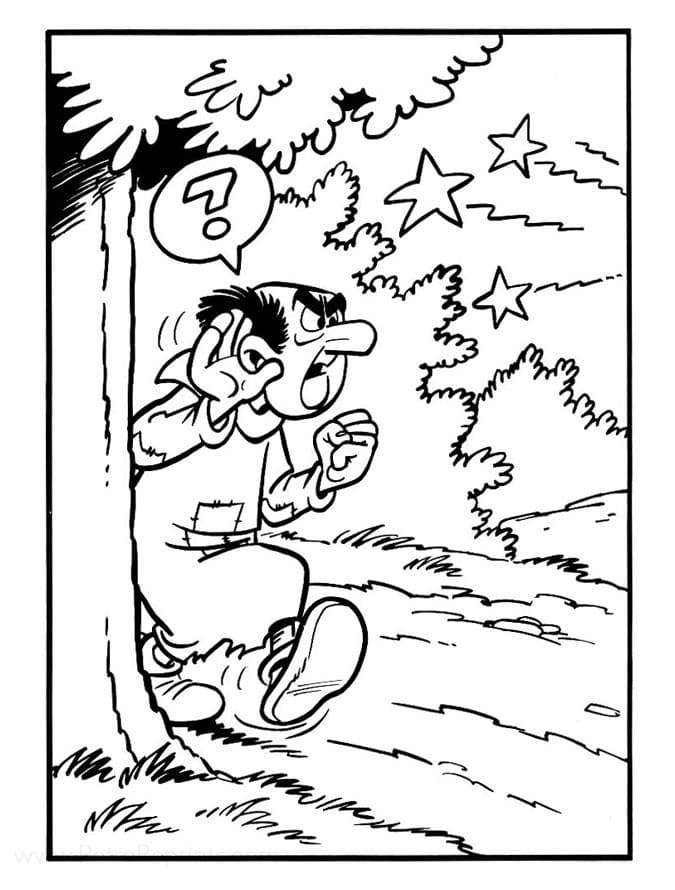 Çizmek Gargamel kolay Boyama Sayfası