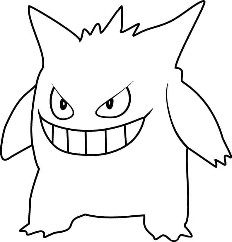Çizmek Gengar Pokémon Boyama Sayfası