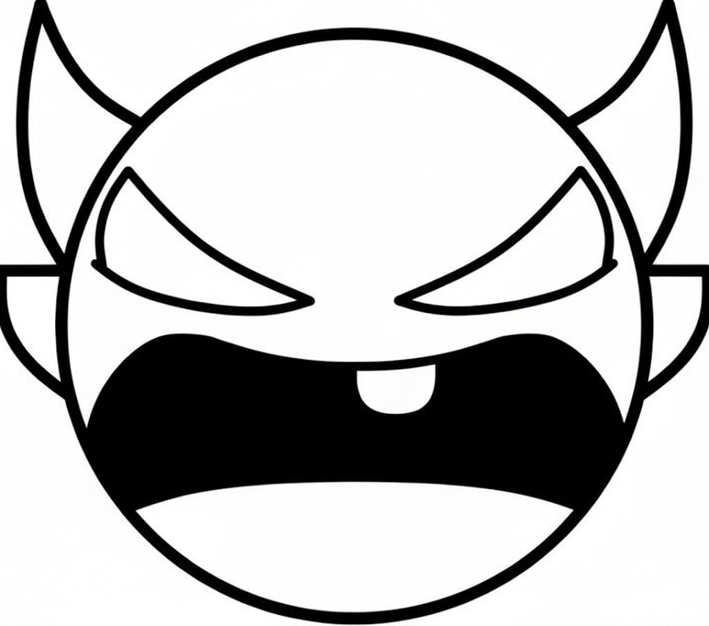 Çizmek Geometry Dash çocuklar için Boyama Sayfası