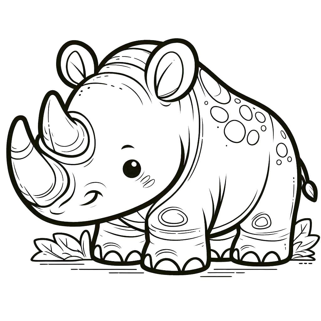 Çizmek Gergedan 5 Boyama Sayfası