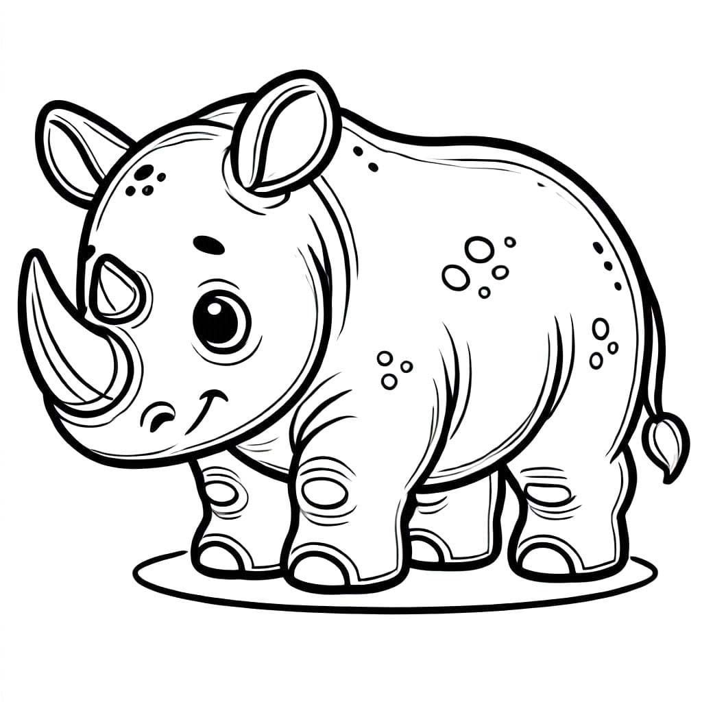 Çizmek Gergedan 6 Boyama Sayfası