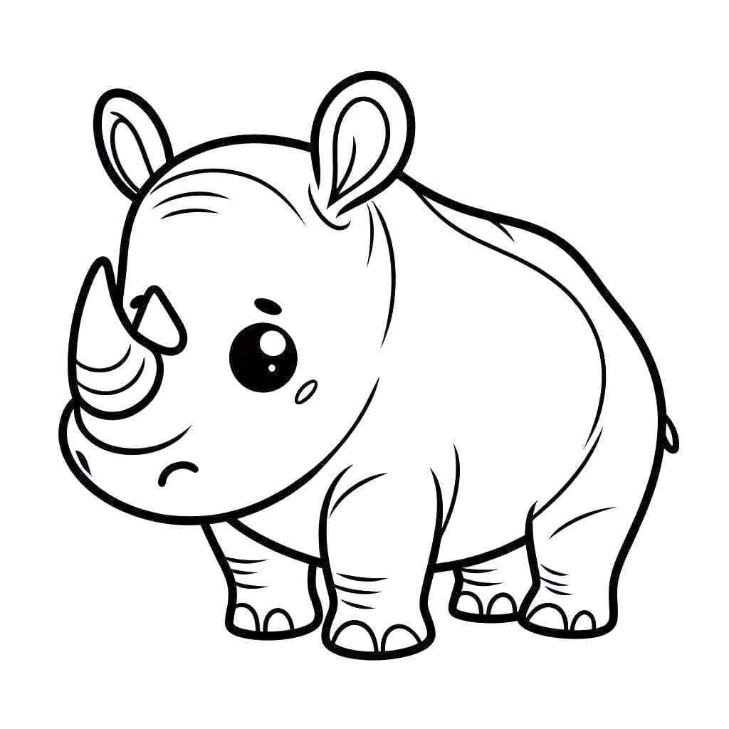 Çizmek Gergedan 7 Boyama Sayfası