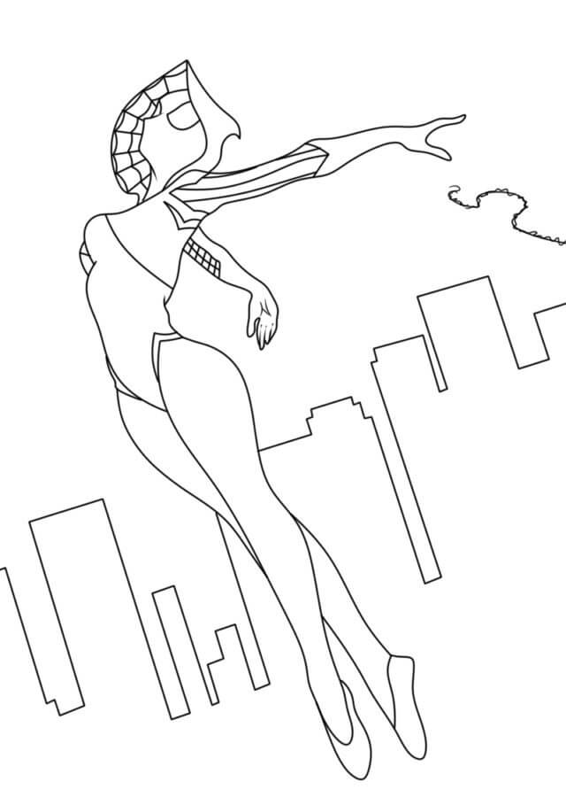 Çizmek Ghost Spider 2 Boyama Sayfası