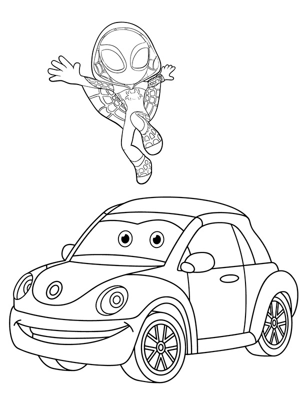 Çizmek Ghost Spider 5 Boyama Sayfası