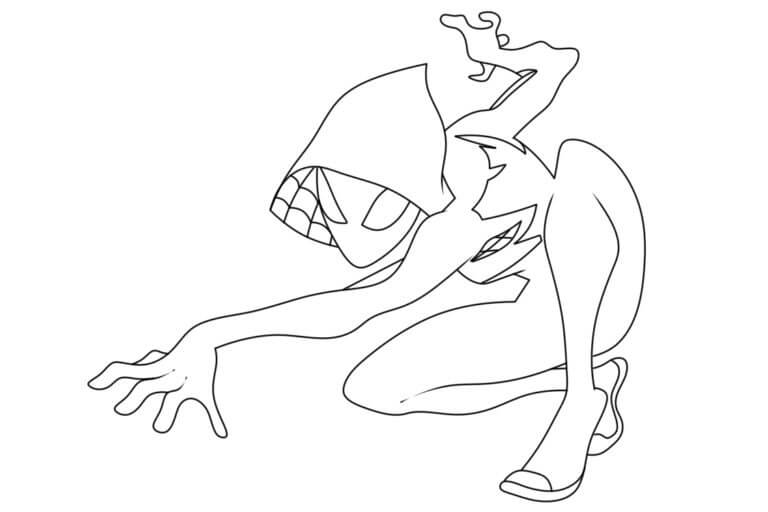 Çizmek Ghost Spider basit Boyama Sayfası