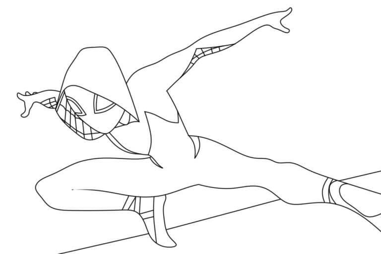 Çizmek Ghost Spider temel Boyama Sayfası