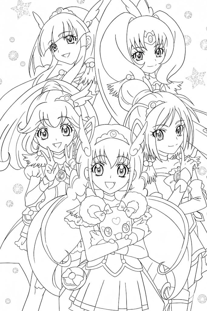 Çizmek Glitter Force 4 Boyama Sayfası