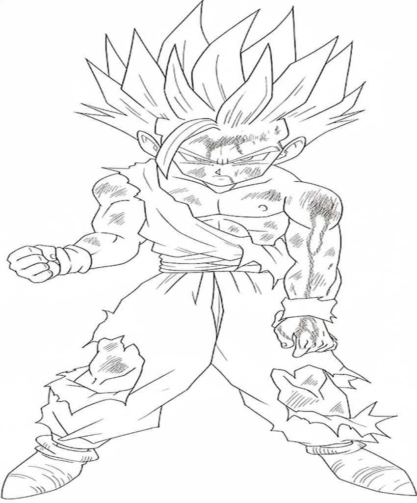 Çizmek Gohan ücretsiz Boyama Sayfası