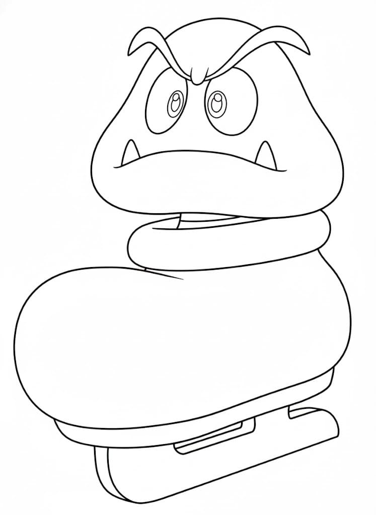 Çizmek Goomba Ücretsiz Boyama Sayfası