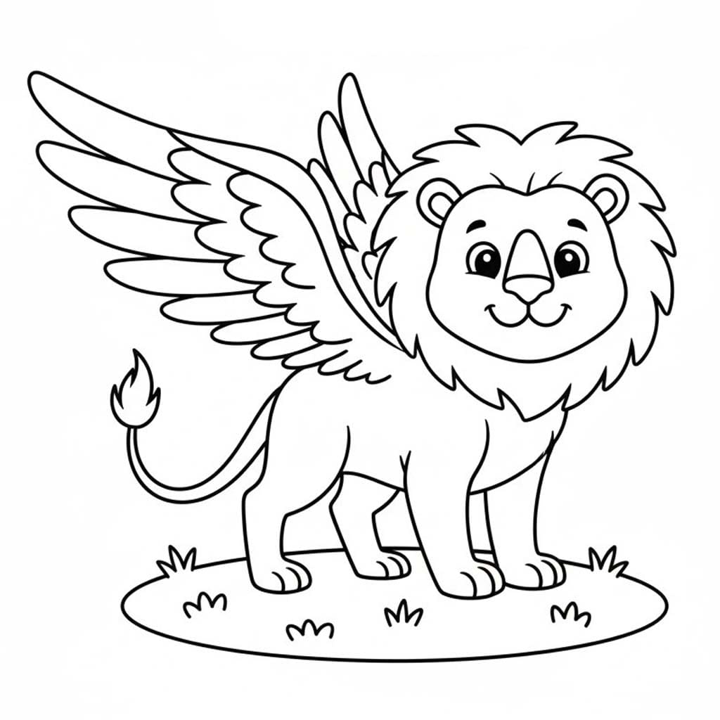 Çizmek Griffon basit Boyama Sayfası