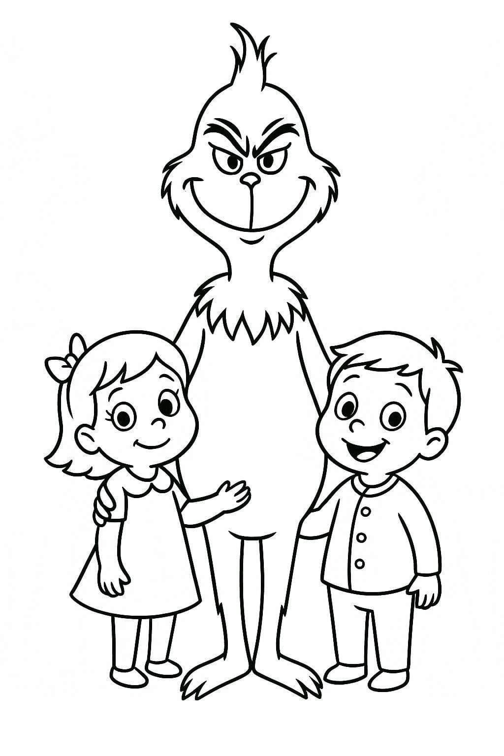 Çizmek Grinch çocuklar için yazdırılabilir