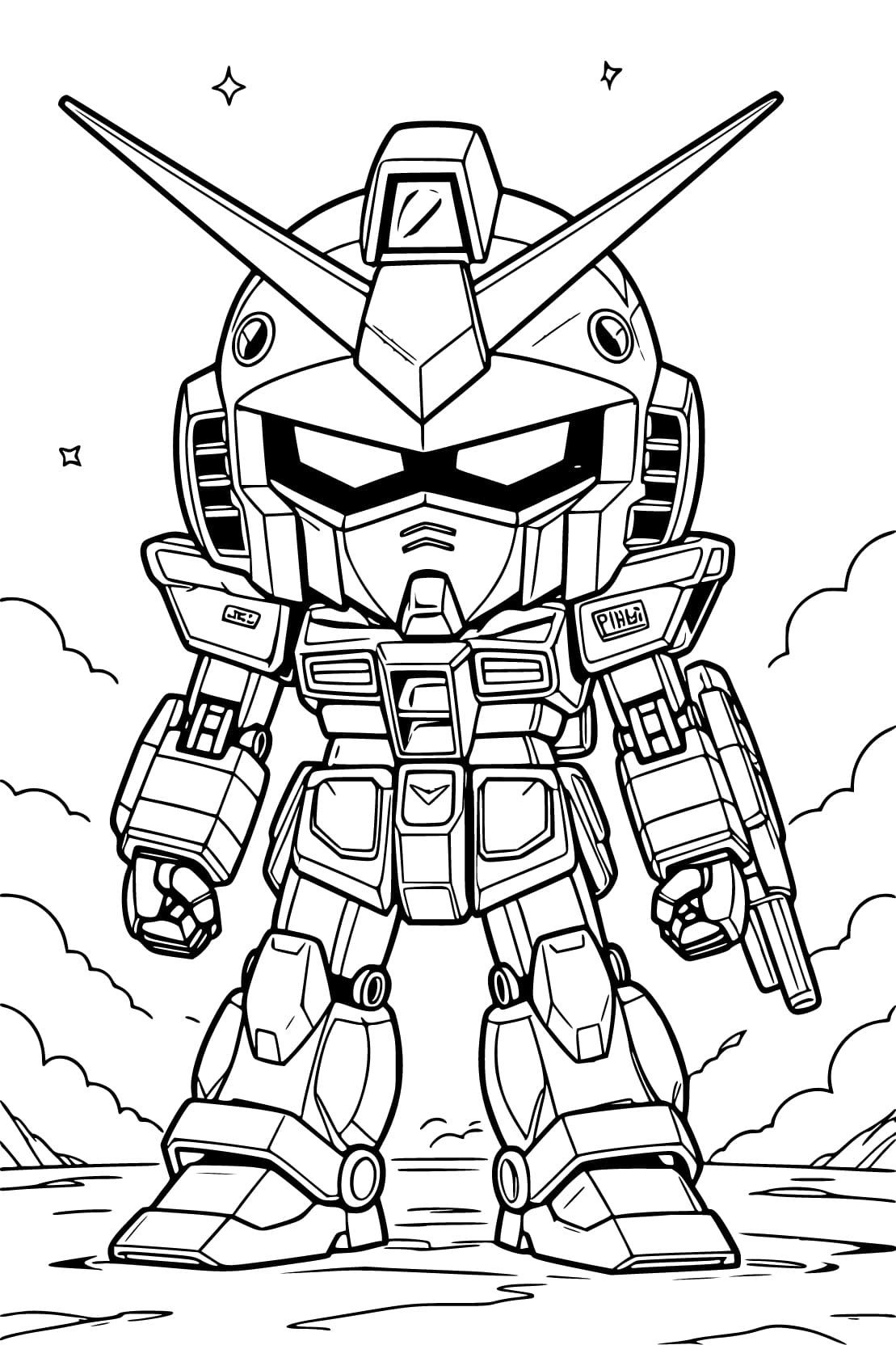 Çizmek Gundam 6 Boyama Sayfası