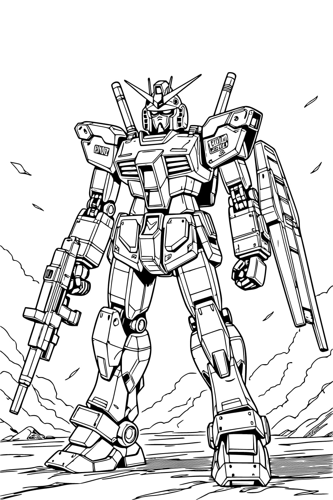 Çizmek Gundam Ücretsiz Yazdırılabilir Boyama Sayfası