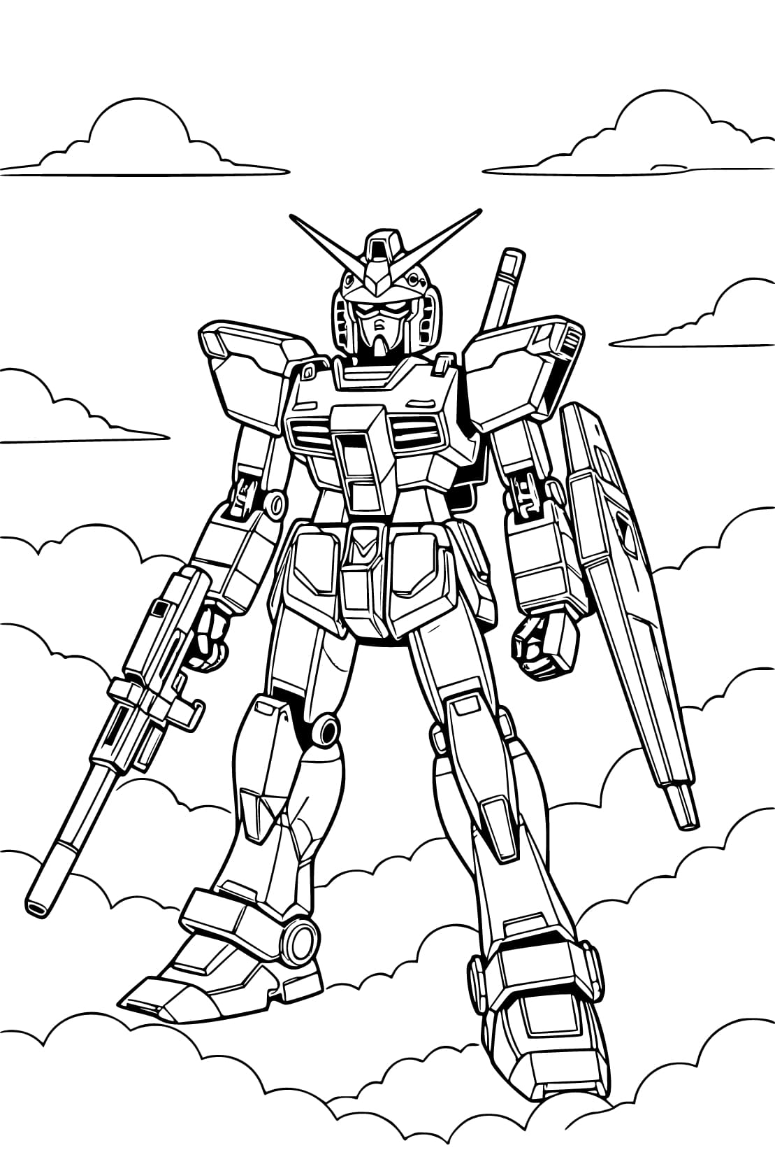 Çizmek Gundam Ücretsiz Boyama Sayfası