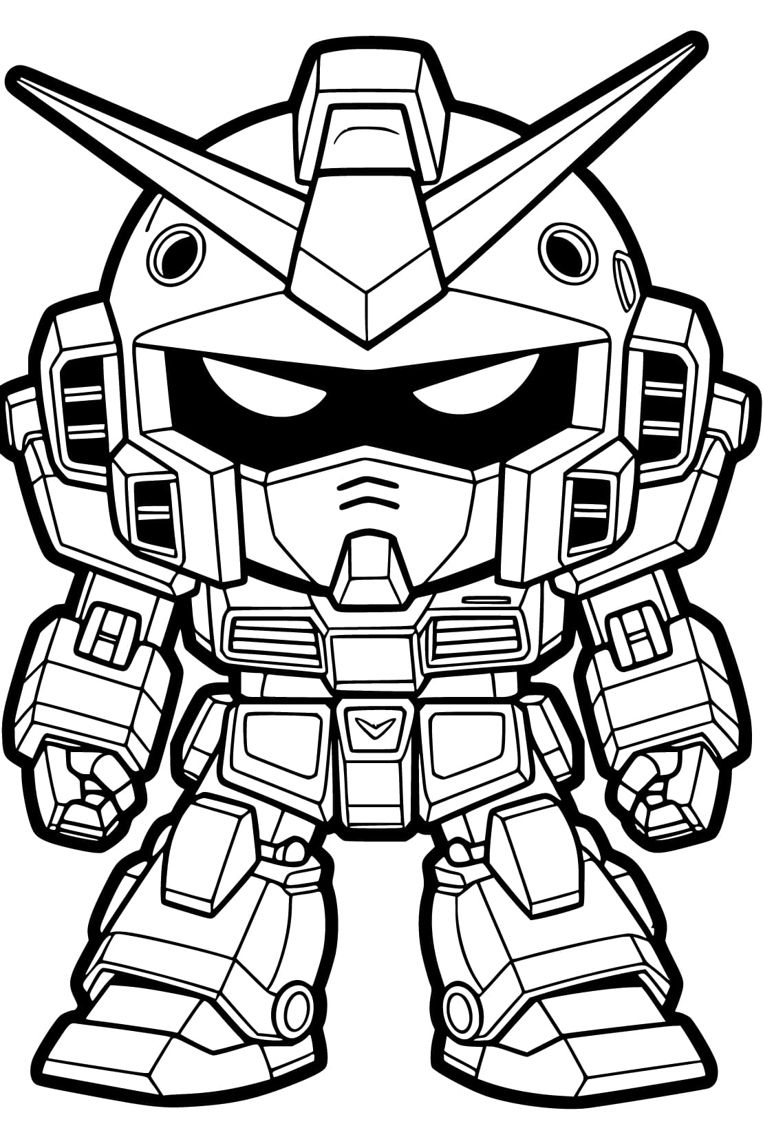 Çizmek Gundam basit Boyama Sayfası
