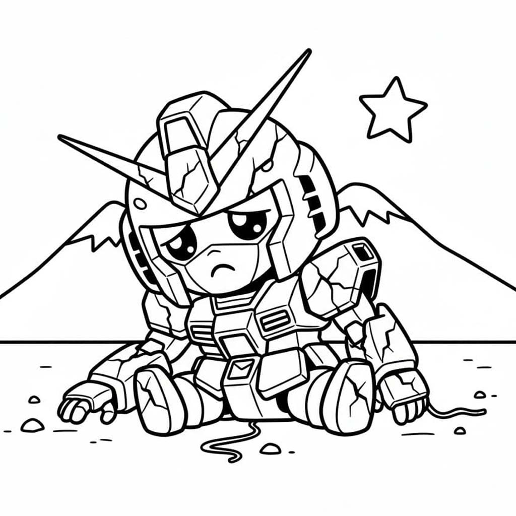Çizmek Gundam çocuklar için Boyama Sayfası