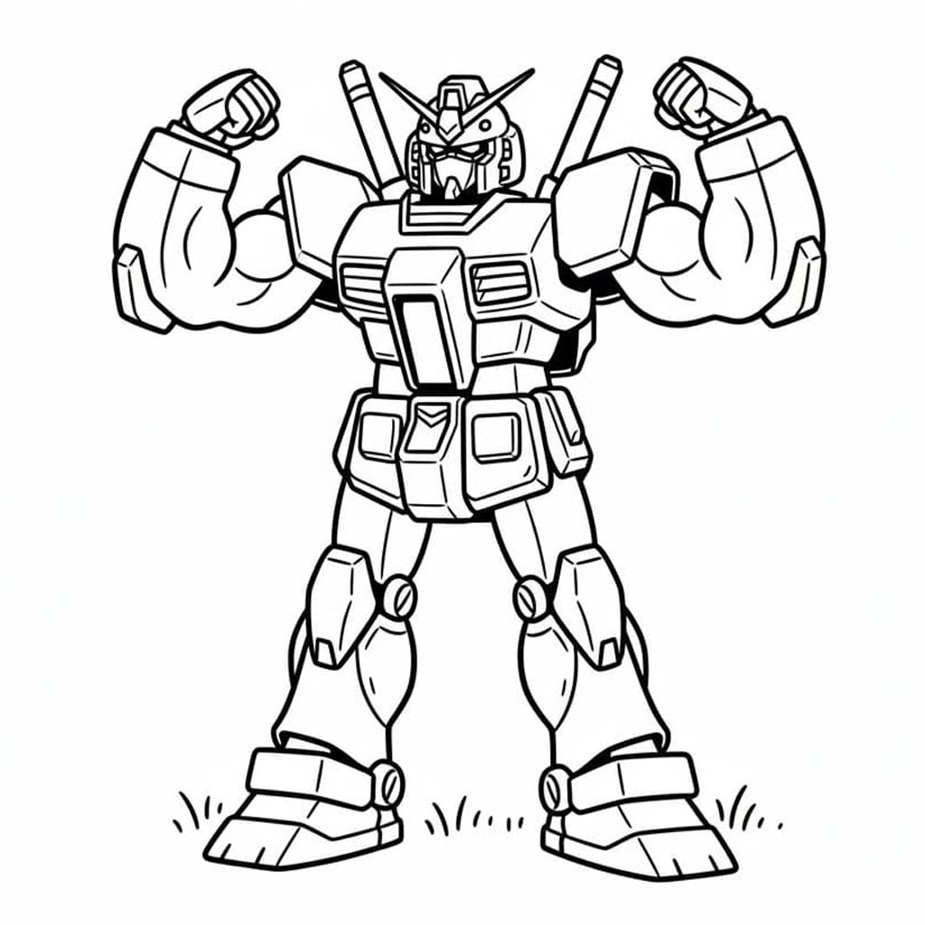 Çizmek Gundam temel Boyama Sayfası