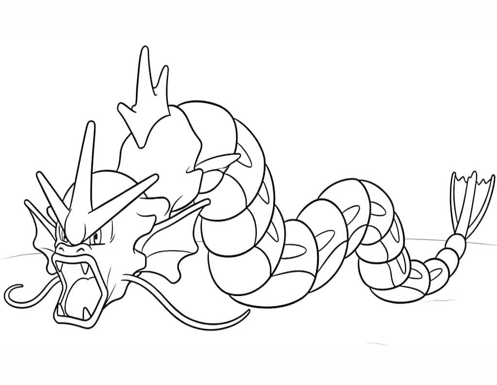 Çizmek Gyarados Basit Boyama Sayfası