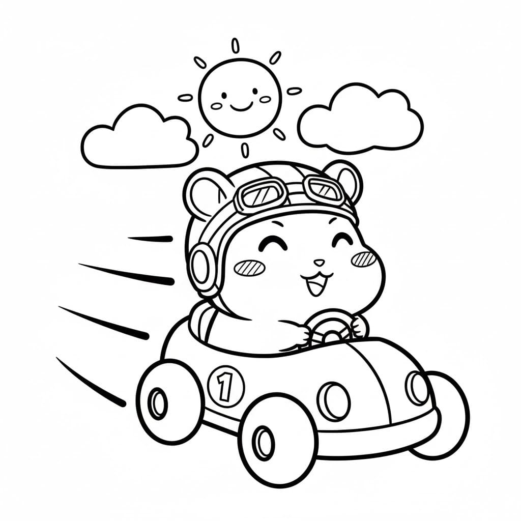 Çizmek Hamtaro Ücretsiz Boyama Sayfası