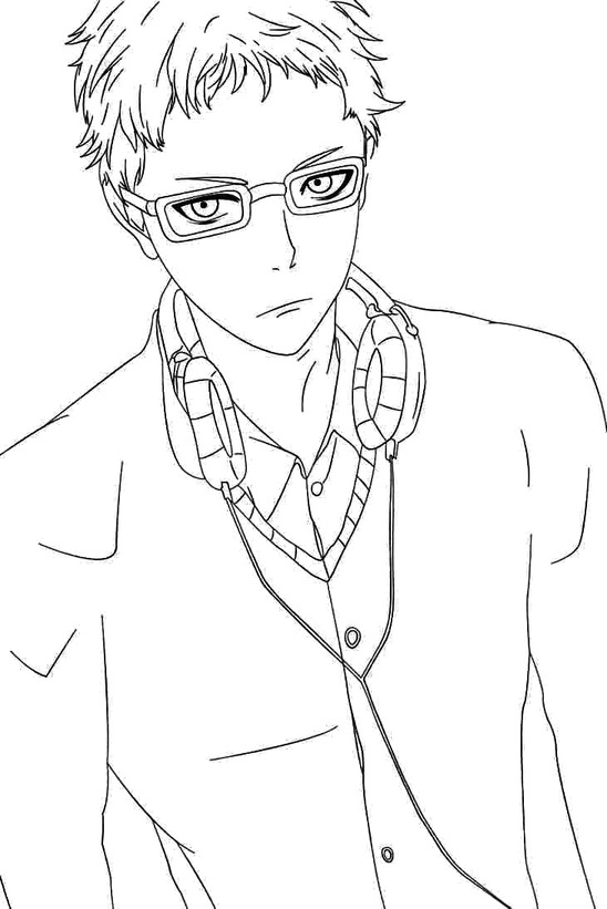 Çizmek Harika Kei Tsukishima Boyama Sayfası