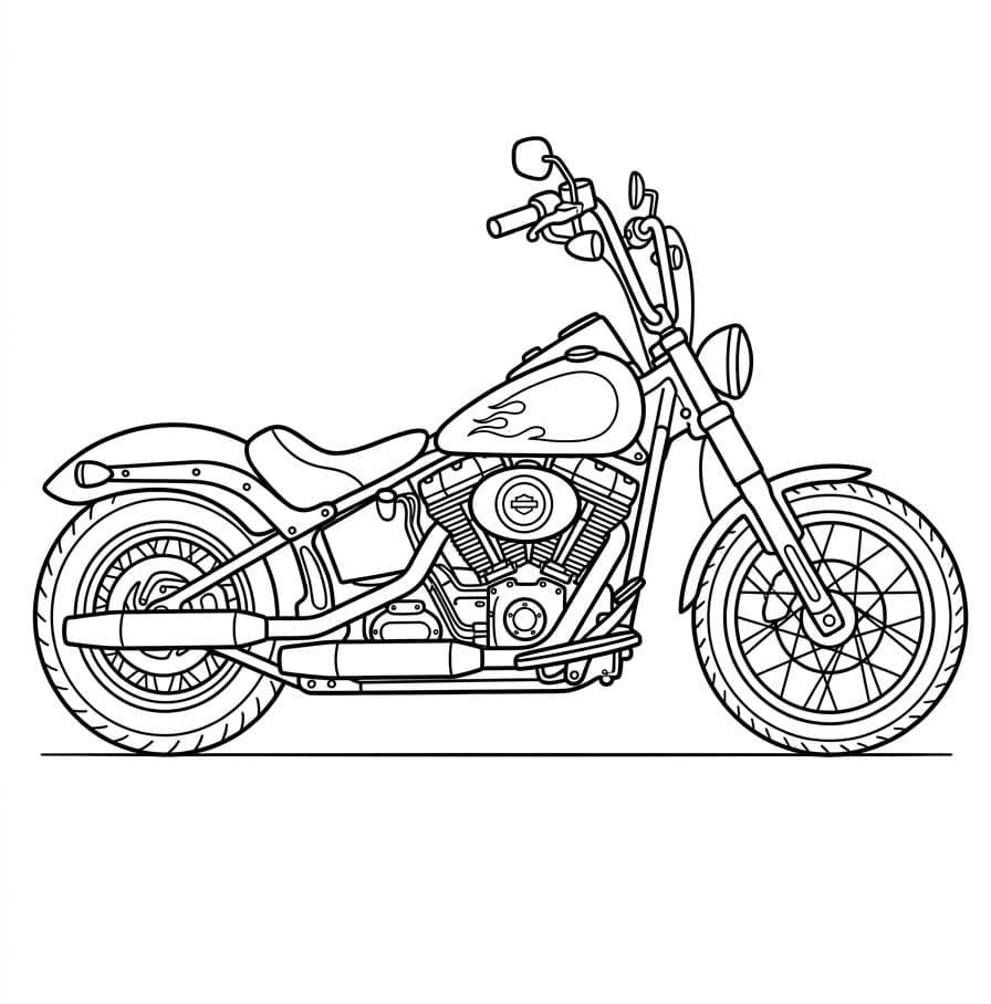 Çizmek Harley Davidson Basit