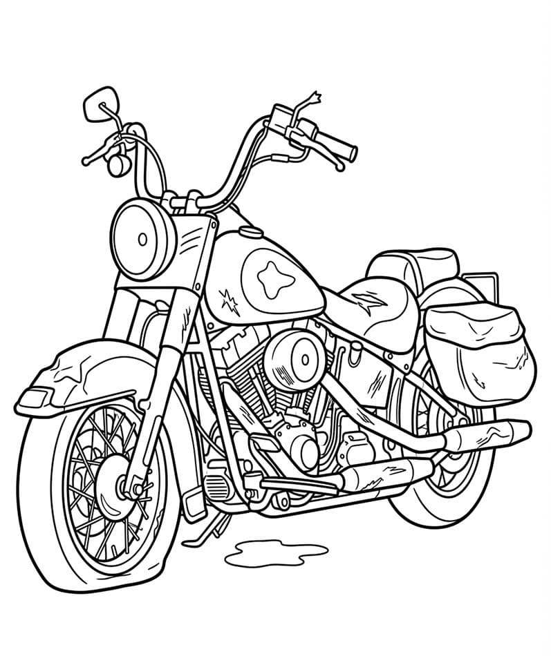Çizmek Harley Davidson ücretsiz yazdırılabilir