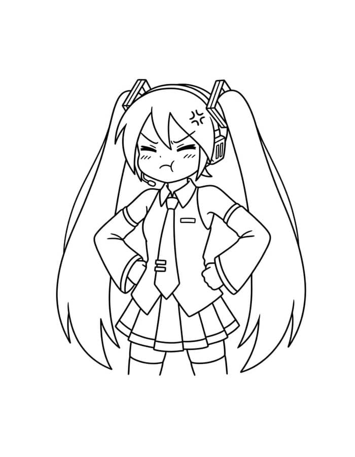 Çizmek Hatsune Miku Boyama Sayfası