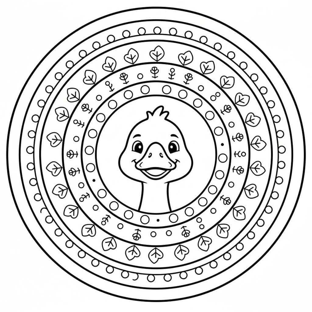 Çizmek Hayvan Mandala kolay Boyama Sayfası