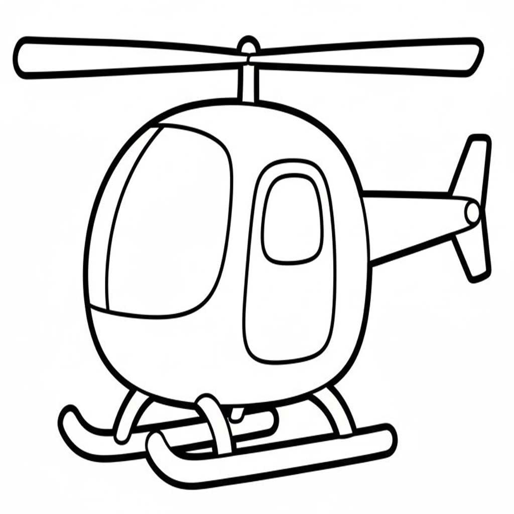 Çizmek Helikopter 2 Boyama Sayfası