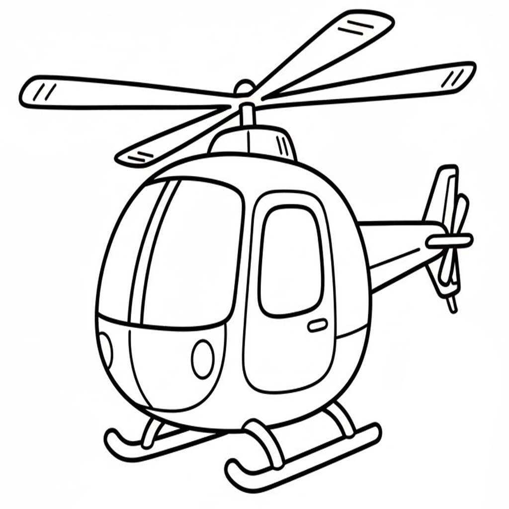 Çizmek Helikopter 3 Boyama Sayfası