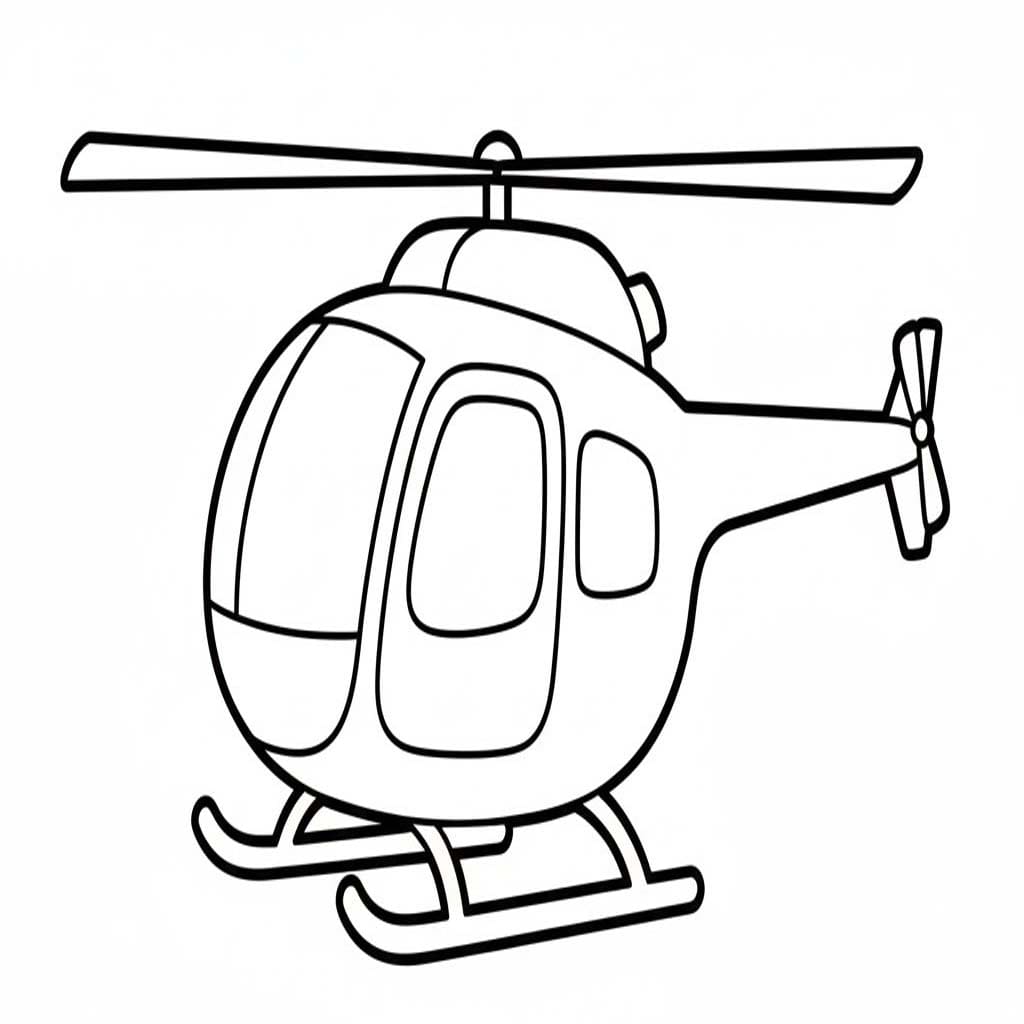 Çizmek Helikopter 4 Boyama Sayfası