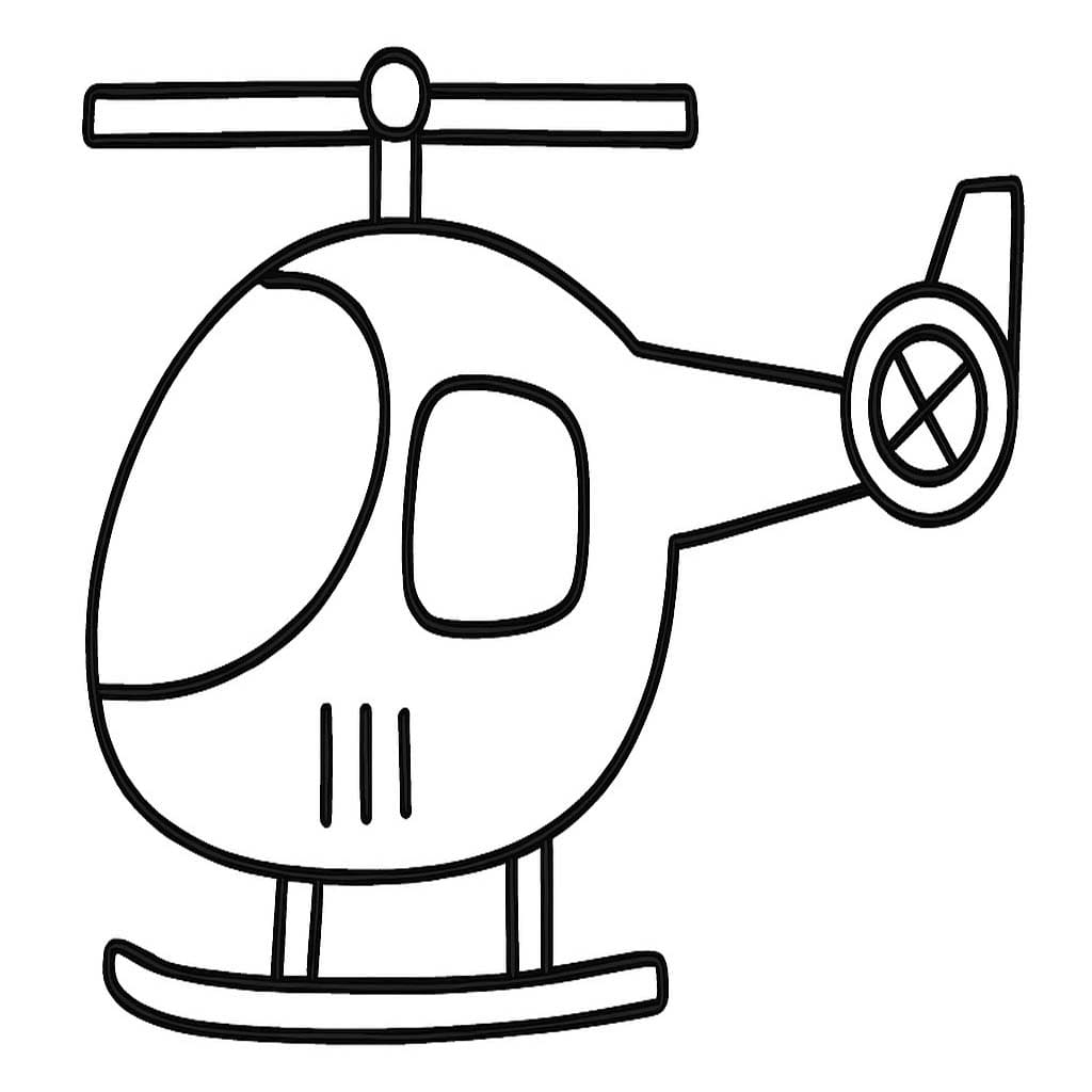 Çizmek Helikopter çocuklar için yazdırılabilir Boyama Sayfası