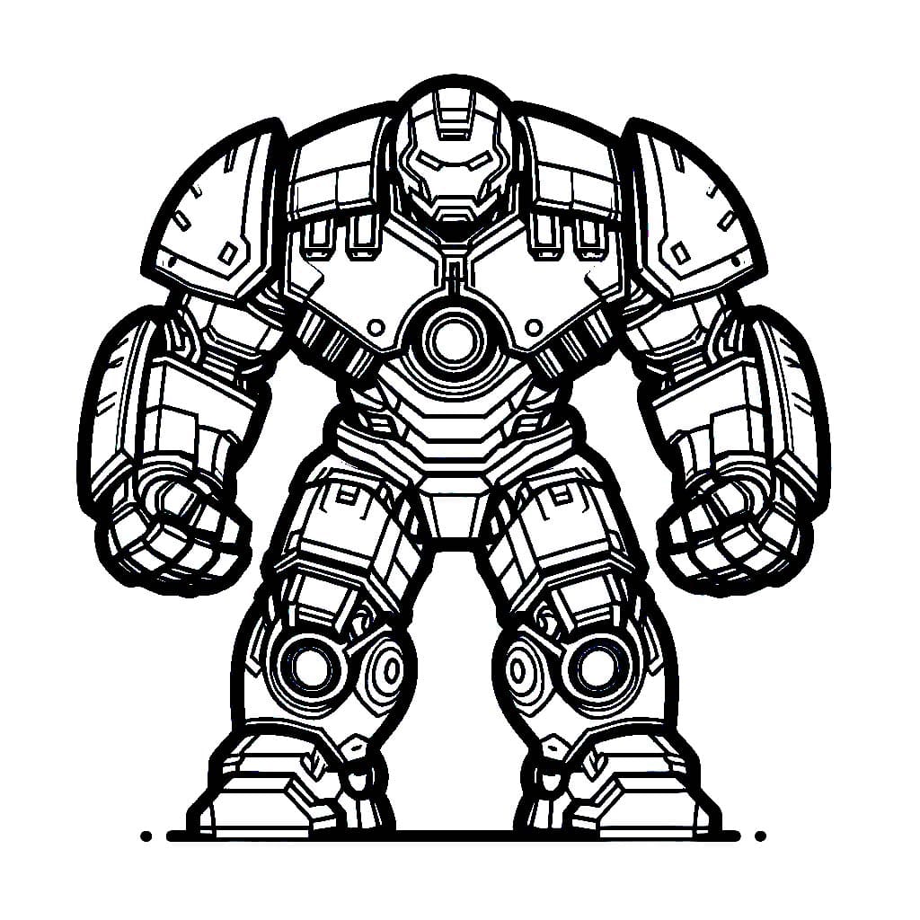Çizmek Hulkbuster 8 Boyama Sayfası