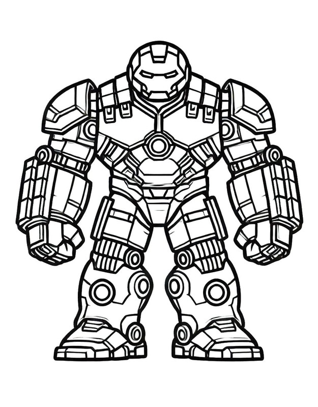 Çizmek Hulkbuster basit Boyama Sayfası
