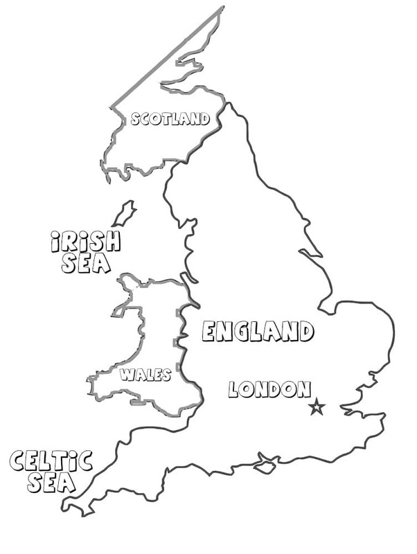 Çizmek İngiltere Kolay Boyama Sayfası