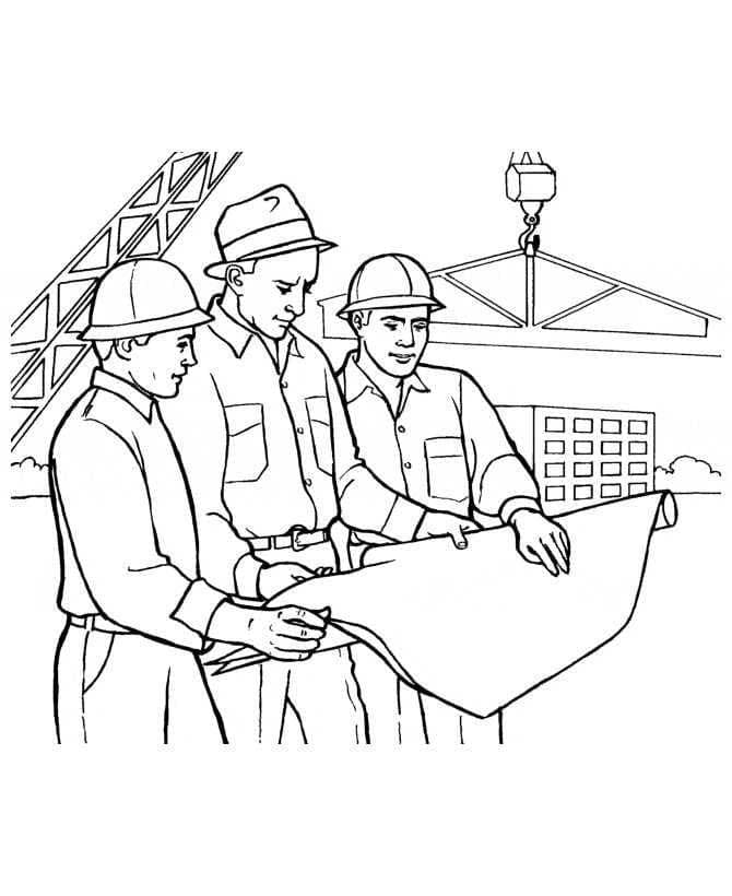 Çizmek İnşaat Alanı çocuklar için kolay Boyama Sayfası