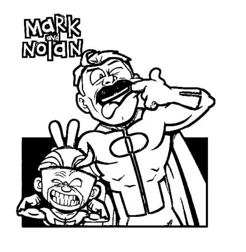 Çizmek Invincible eğlenceli ve Omni Man Boyama Sayfası