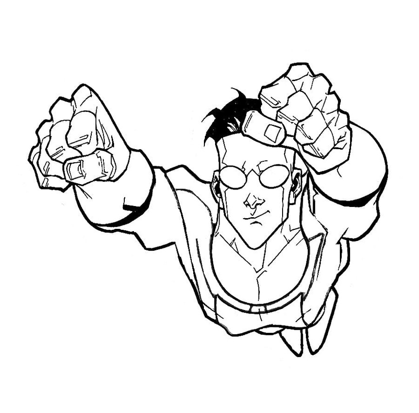 Çizmek Invincible havalı Boyama Sayfası