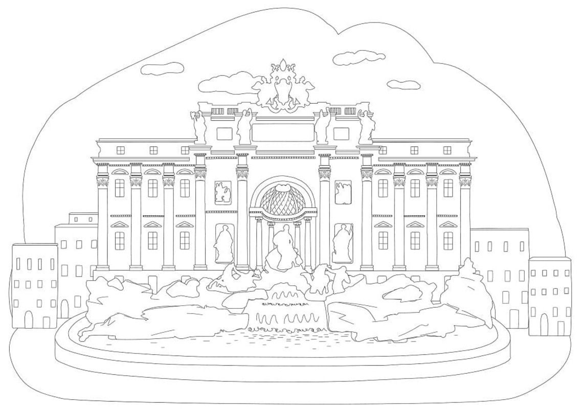 Çizmek İtalya çocuklar için ücretsiz Boyama Sayfası