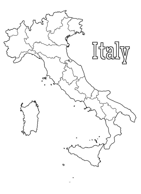 Çizmek İtalya Boyama Sayfası