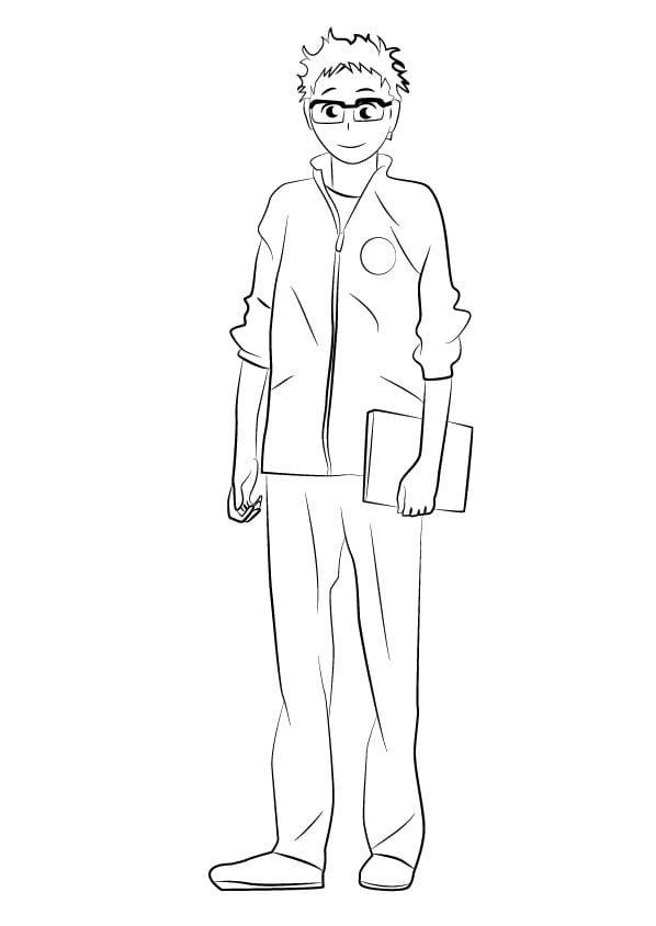 Çizmek Ittetsu Takeda itibaren Haikyuu Boyama Sayfası