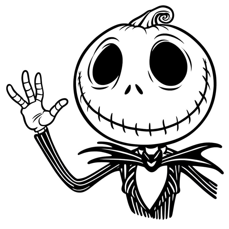 Çizmek Jack Skellington 1 Boyama Sayfası