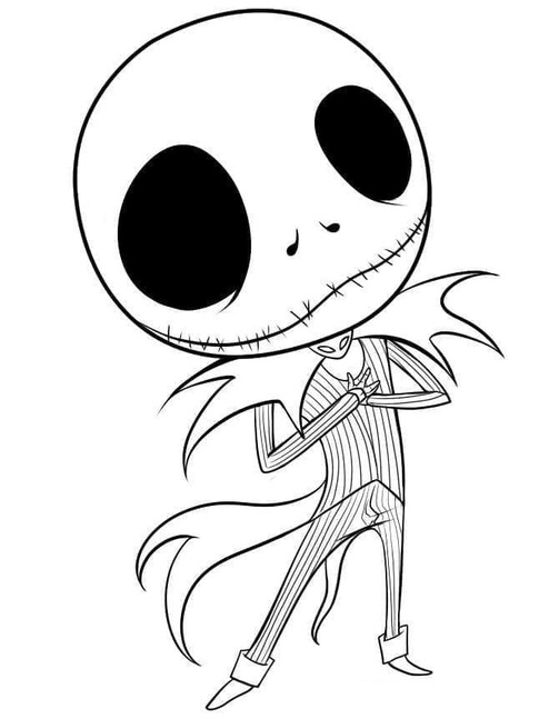 Çizmek Jack Skellington 4 Boyama Sayfası