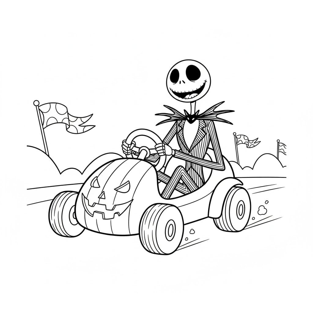 Çizmek Jack Skellington çocuklar için yazdırılabilir Boyama Sayfası