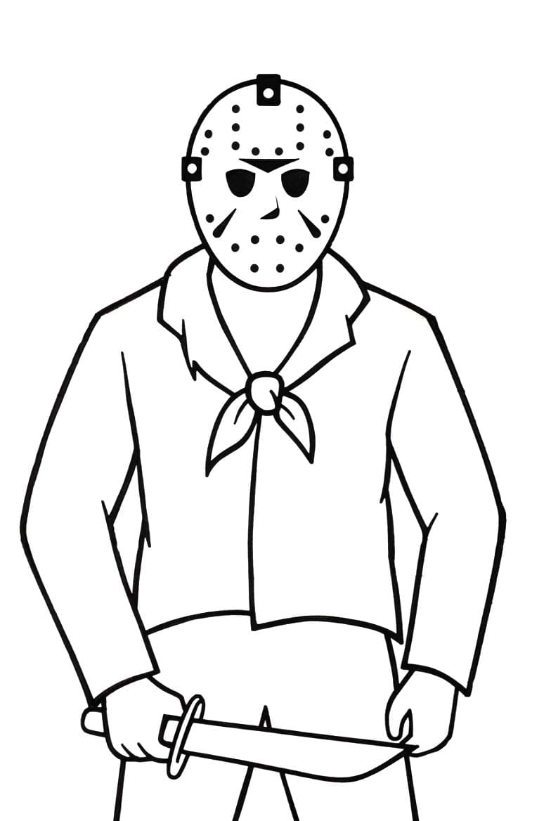 Çizmek Jason Voorhees ücretsiz yazdırılabilir Boyama Sayfası