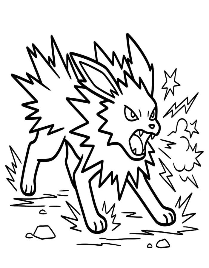 Çizmek Jolteon ücretsiz Boyama Sayfası