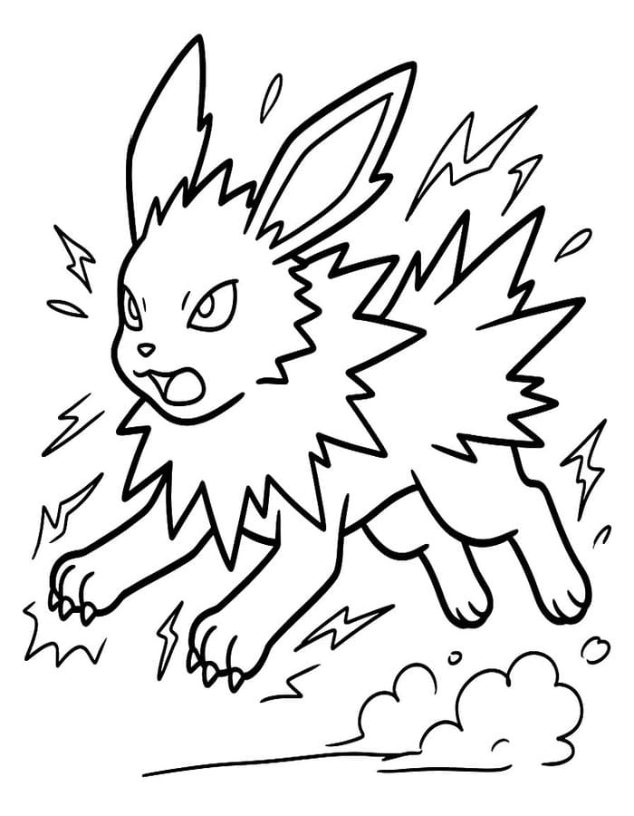 Çizmek Jolteon yazdırılabilir Boyama Sayfası