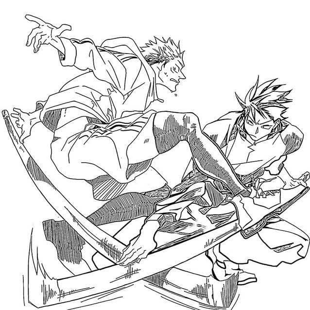 Çizmek Jujutsu Kaisen çocuklar için temel Boyama Sayfası