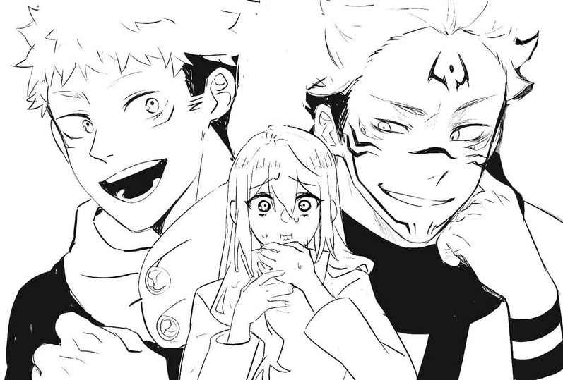 Çizmek Jujutsu Kaisen çocuklar için Boyama Sayfası